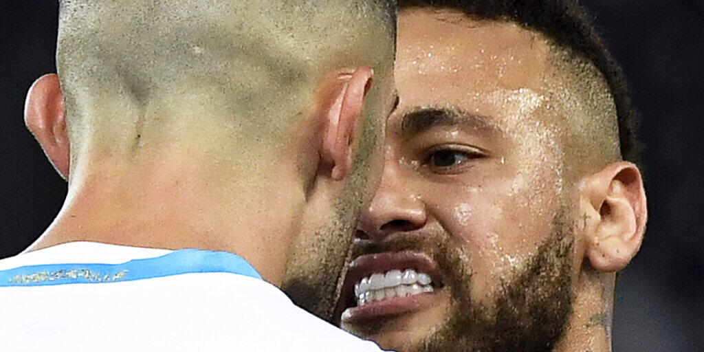 Keine weiteren Strafen: Im Meisterschaftsspiel zwischen Marseille und PSG gerieten Alvaro Gonzalez (li.) und Neymar aneinander