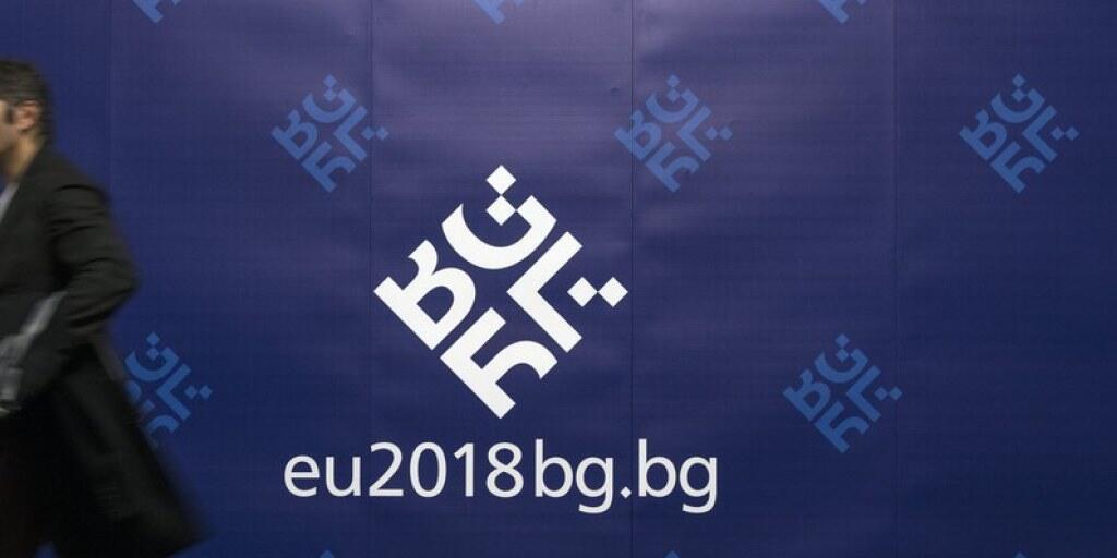 Bulgarien präsidiert für ein halbes Jahr den EU-Rat. Auf dem Archivbild das Logo der bulgarischen Ratspräsidentschaft.