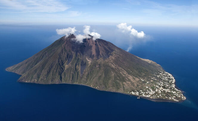 stromboli volcano at eolie island