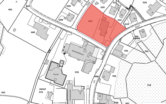 Grundstück 534: Neu im Eigentum der Gemeinde Schellenberg
