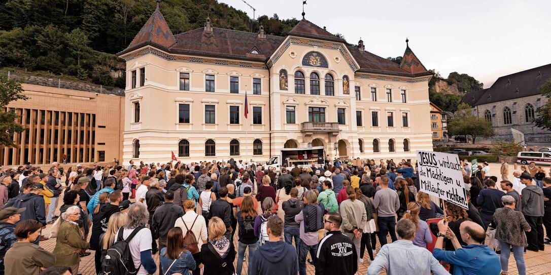 Corona Demo in Vaduz