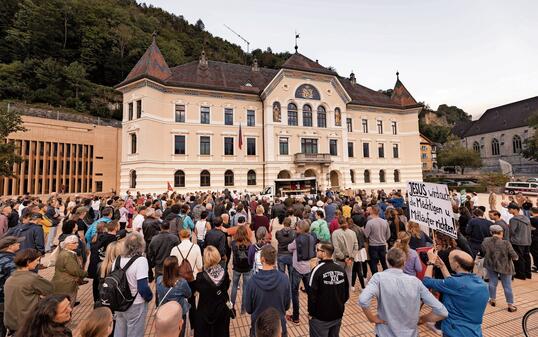 Corona Demo in Vaduz