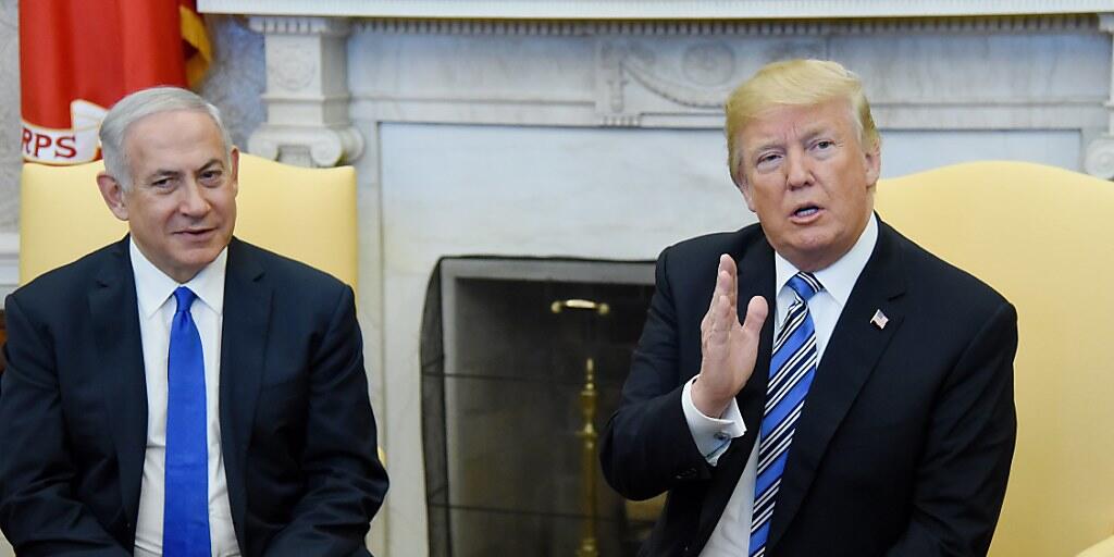 Israels Premierminister Benjamin Netanjahu wurde von US-Präsident Donald Trump im Weissen Haus empfangen.