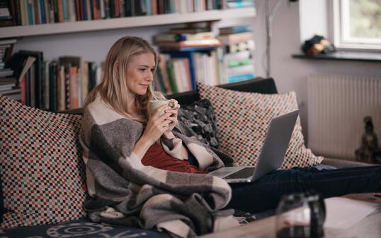 Woman using a Laptop