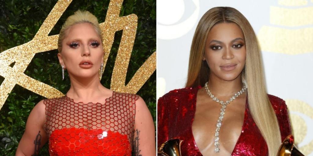 Lady Gaga (l) vertritt am Coachella Festival die mit Zwillingen schwangere Beyoncé. (Archivbilder)