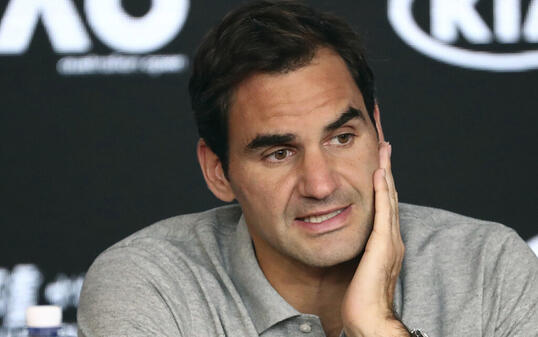 Roger Federer erlitt in der Rehabilitation einen Rückschlag