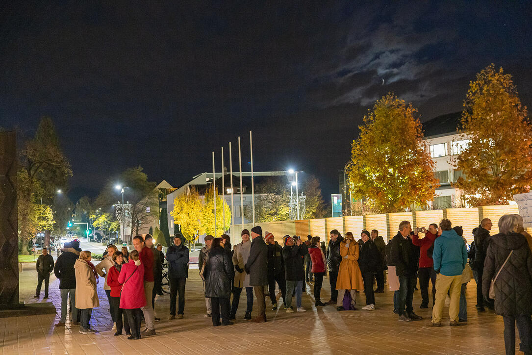 Corona Demo der Jungen Liste in Vaduz