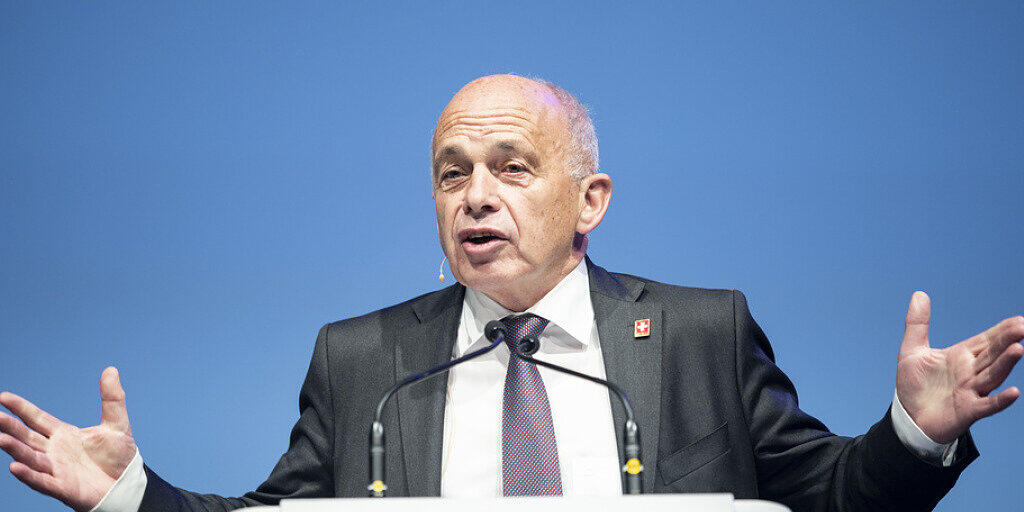 Bundespräsident Ueli Maurer, Vorsteher des Eidgenössischen Finanzdepartements, spricht am "Tag der Wirtschaft 2019" von Economiesuisse am Freitag in Zürich.