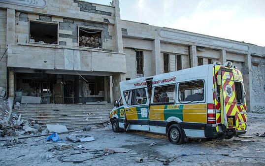 Ein zerstörtes Spital in der syrischen Region Idlib nach vier Luftangriffen im Februar.