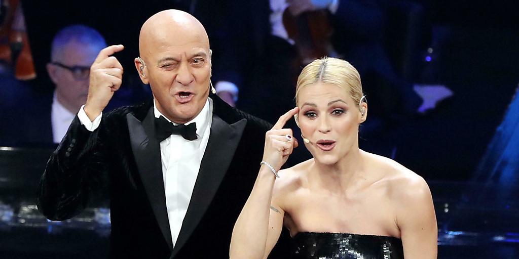 Der italienische Schauspieler Claudio Bisio und Schweizerin Michelle Hunziker waren die Moderatoren der 69. Ausgabe des Schlagerfestivals in San Remo. Der italienische Schauspieler Claudio Bisio und Schweizerin Michelle Hunziker waren die Moderatoren der 69. Ausgabe des Schlagerfestivals in San Remo.