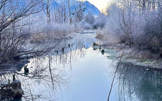 Morgendliche Stille zur Winterzeit