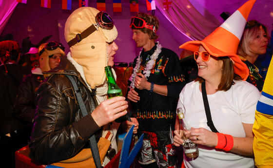 &Uuml;30 Fasnachtstrip im Schl&ouml;sslikeller, Sax, St. Gallen, Schweiz.