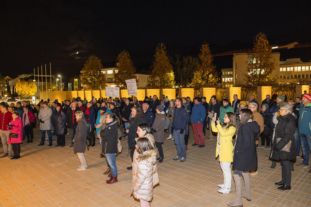 Corona Demo der Jungen Liste in Vaduz