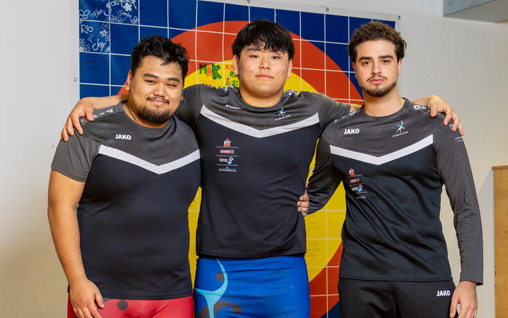 Ngawang Bishing, Jorden Bishing und Orhan Deniz &Uuml;nsal (v.l.) sind Liechtensteiner und k&ouml;nnen nun auch an Meisterschaften teilnehmen.