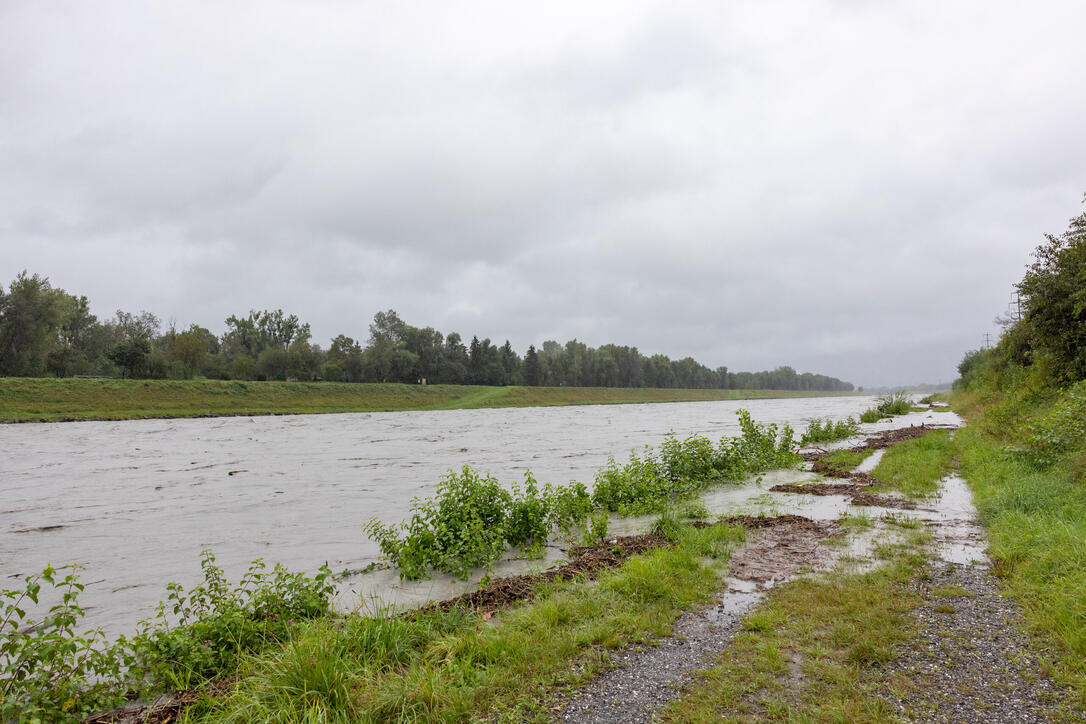 Hochwasser am Rhein