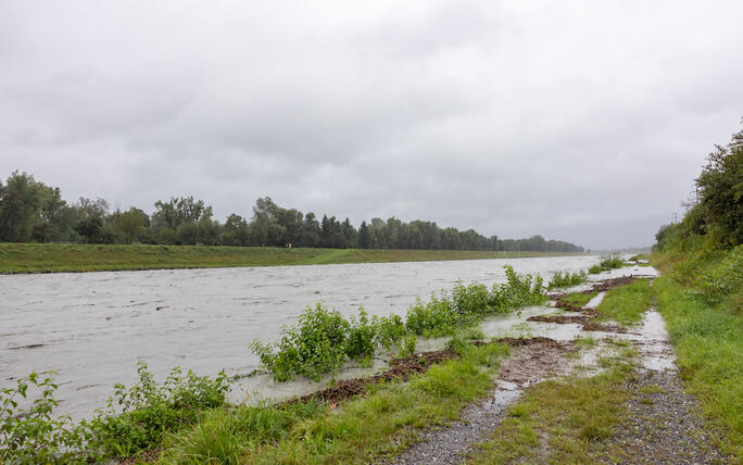 Hochwasser am Rhein