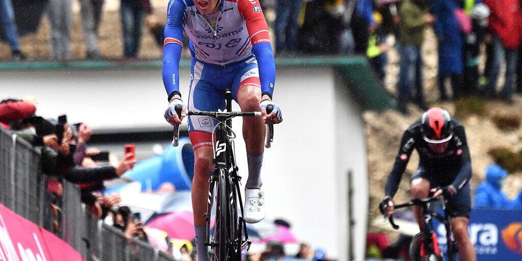 Kilian Frankiny beendet zum zweiten Mal am diesjährigen Giro eine Etappe in den Top 5