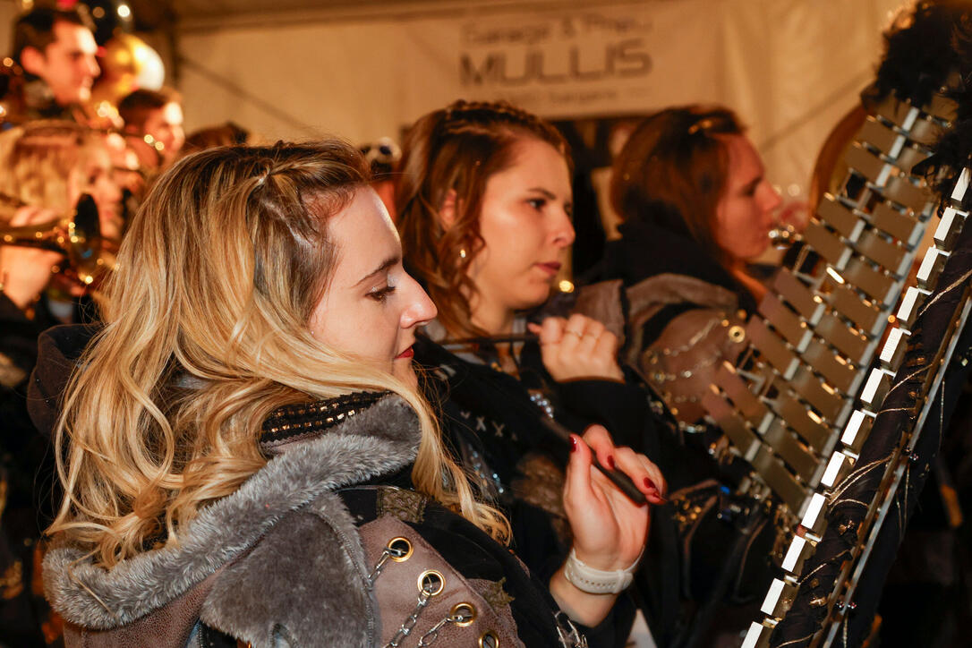 Fasnacht im Dorf Sargans, St. Gallen, Schweiz.