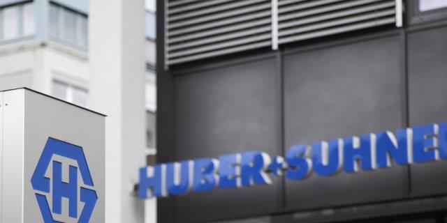 Logo der Firma Huber und Suhner AG in Herisau Logo der Firma Huber und Suhner AG in Herisau