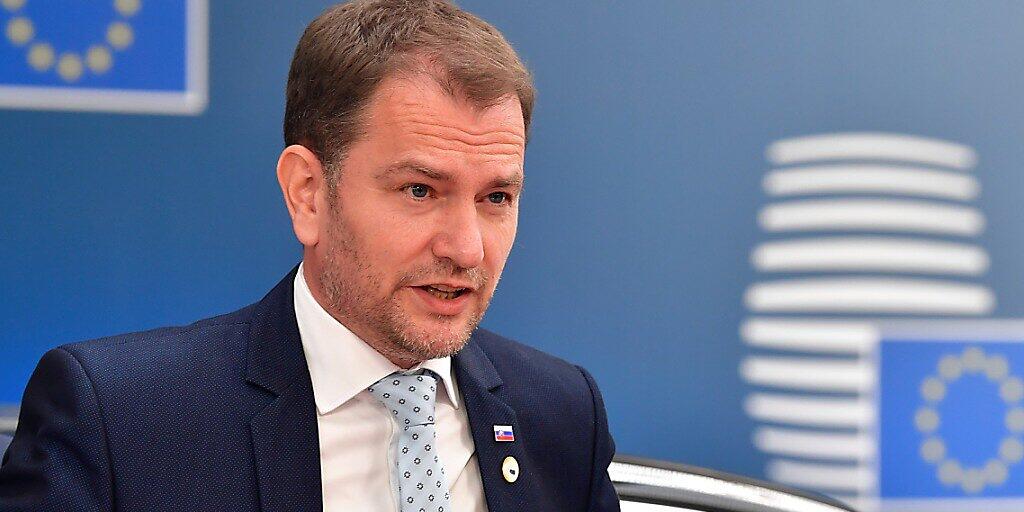 Der slowakische Premierminister Igor Matovic. Foto: John Thys/AFP Pool/AP/dpa