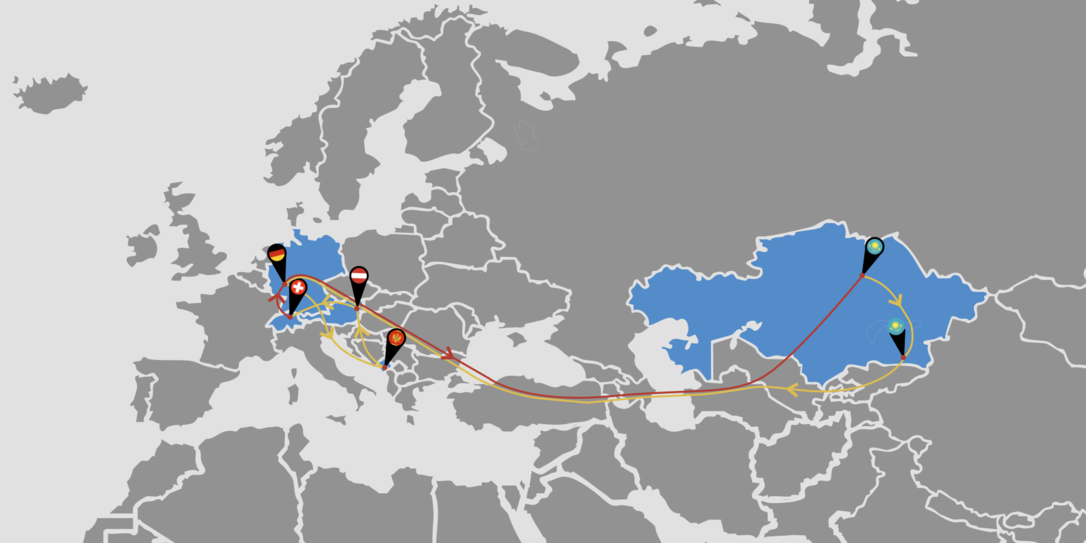 Für die beiden Länderspiele in Kasachstan und Montenegro müssen mehrere Tausend Flugkilometer zurückgelegt werden.