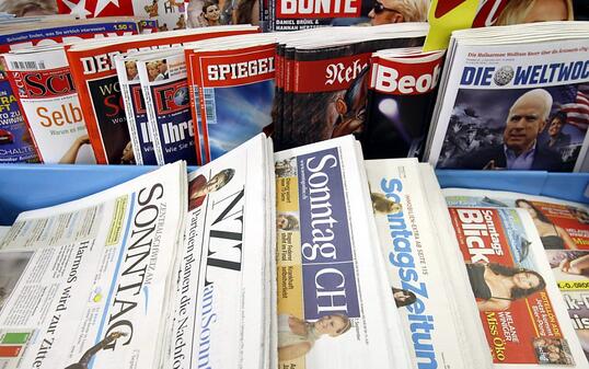 Das Angebot f&uuml;r Sonntagszeitungen an Schweizer Kiosken lichtet sich immer mehr. (Archivbild)