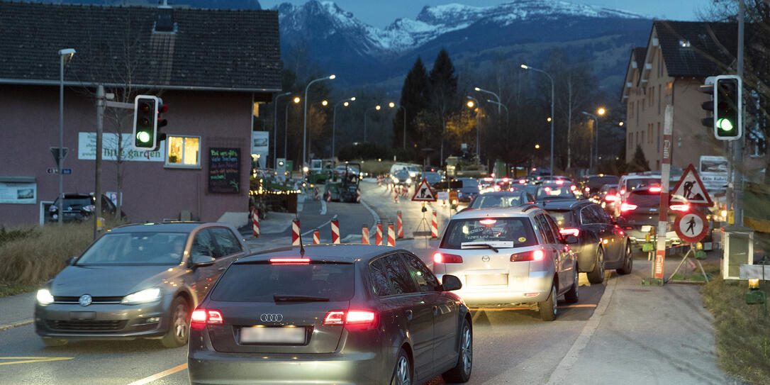 Stau Eschner Strasse, Eschen / Bendern