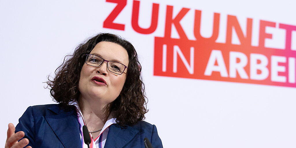 "Erst mal eine Positionierung": SPD-Parteichefin Andrea Nahles erläutert die Abkehr der Parteispitze von Hartz IV.