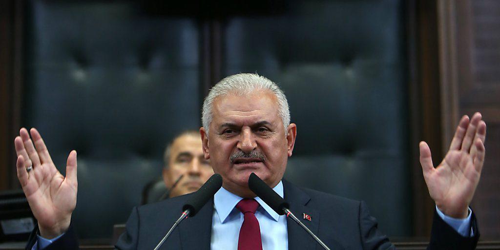 Der türkische Regierungschef Yildirim bei einer Ansprache im Parlament. (Archivbild)