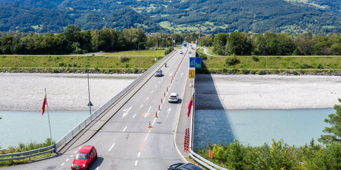 Rheinbrücke Vaduz mit neuer Verkehrsführung