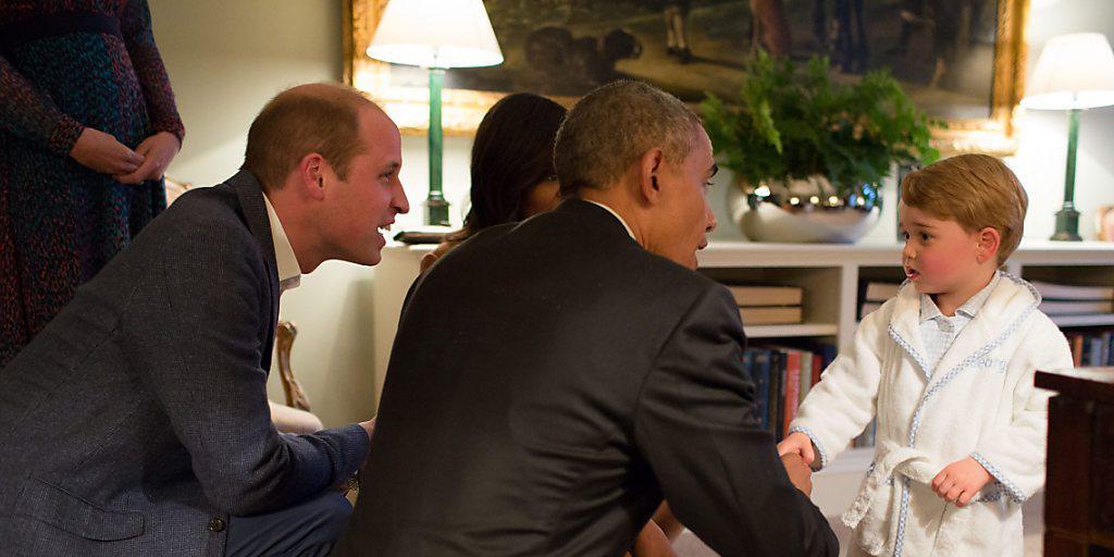 Prinz George begrüsst reicht US-Präsident Barack Obama die Hand - und wickelt alle um den Finger.