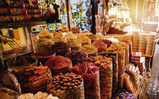 Spices in the spice souk in Dubai