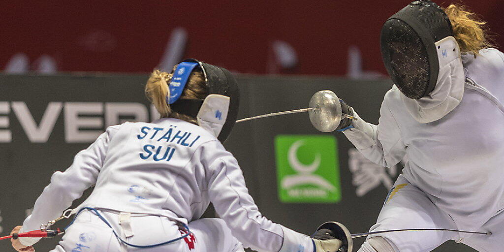 Das Schweizer Frauendegen-Team mit Laura Stähli (links) scheiterte an den EM in Düsseldorf bereits in den Achtelfinals