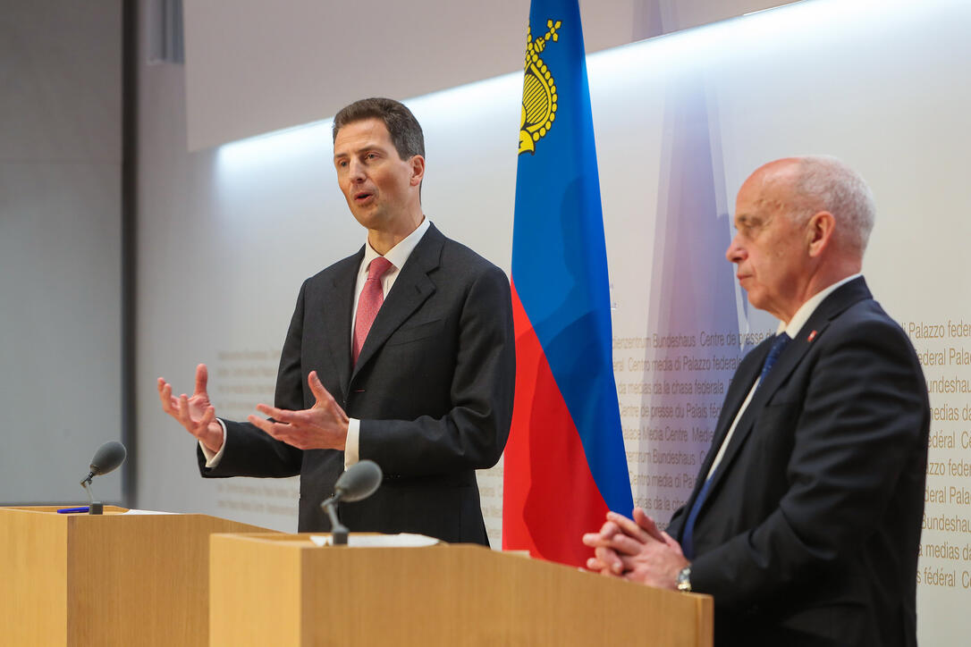 Schweiz Liechtenstein Staatsbesuch Erbprinzenpaar Regierung Bundesrat