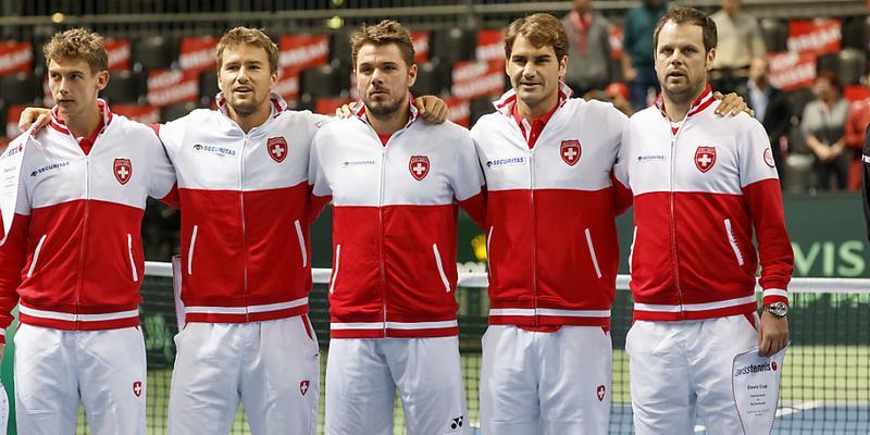 Das Schweizer Davis-Cup-Team trifft 2017 in der 1. Runde auswärts auf die USA