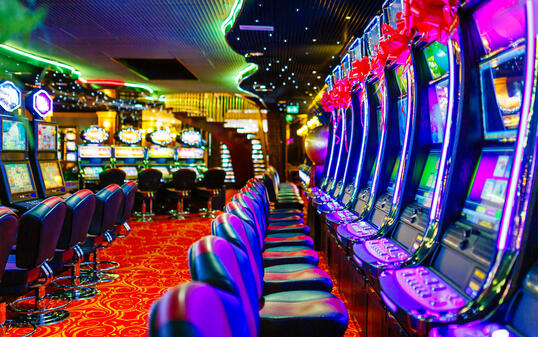 Slot machines in casino