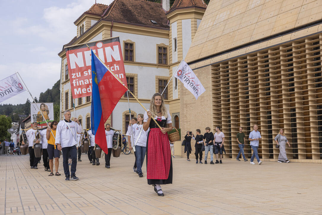Corona Demo in Vaduz