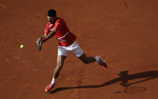 Novak Djokovic drückt gegen Ricardas Berankis aufs Tempo