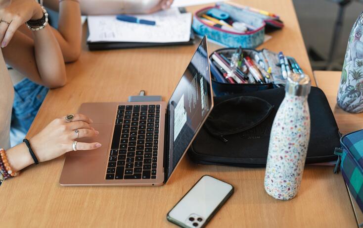 RUDOLF STEINER SCHULE, RUDOLF STEINER SCHULE ST. GALLEN, PRIVATSCHULE, ANTROSOPHIE, WALDORFPAEDAGOGIK, WALDORFSCHULE, BIOLOGIE, BIOLOGIEUNTERRICHT,   LAPTOP,  KLASSENZIMMER,  TRINKFLASCHE,  ETUI,  OBERSTUFE, 10.-12. KLASSE,