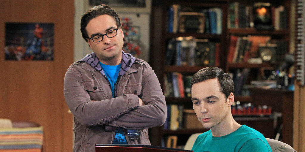 Im September läuft die letzte Staffel an: Johnny Galecki (Links) und Jim Parsons in einer Szene der US-Hitserie "The Big Bang Theory".