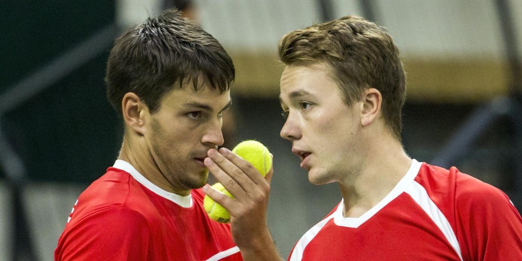 Gut gespielt, nichts geholt: Luca Margaroli (links) und Adrian Bodmer schaffen die Überraschung im Doppel nicht