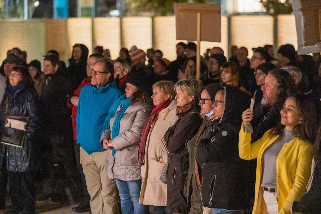Corona Demo der Jungen Liste in Vaduz