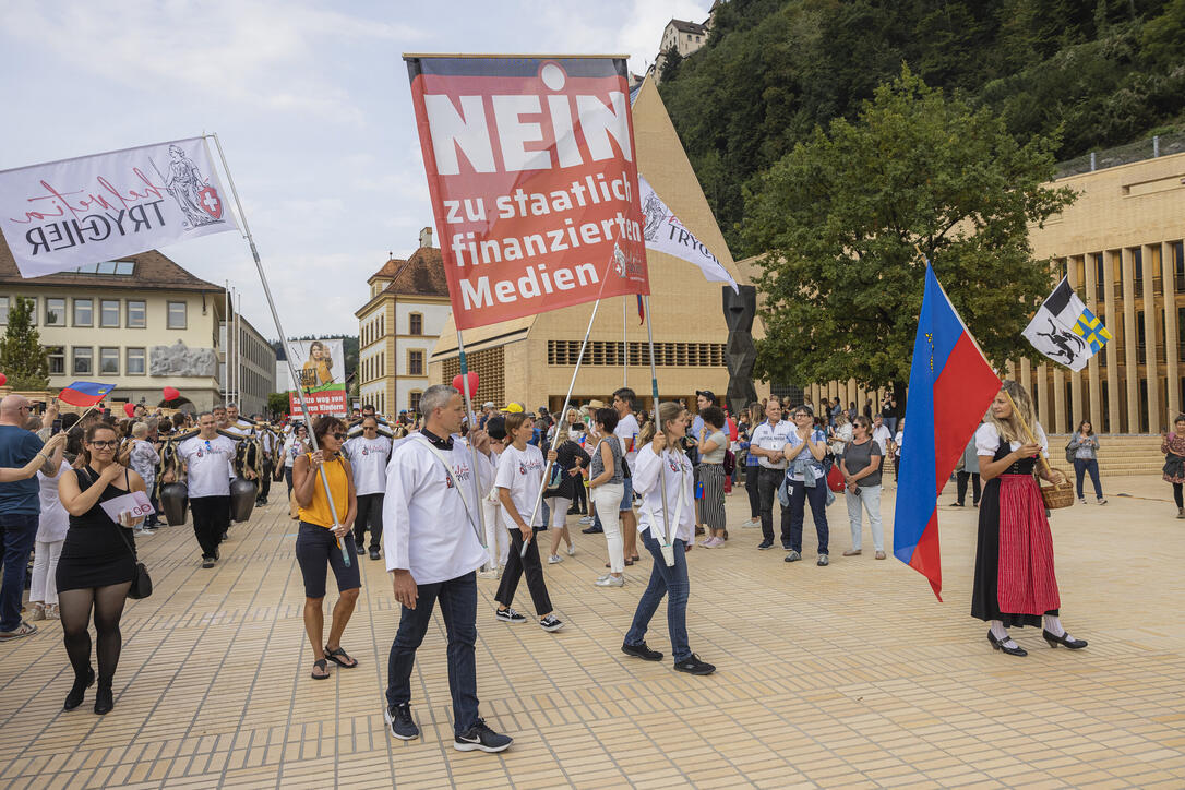 Corona Demo in Vaduz