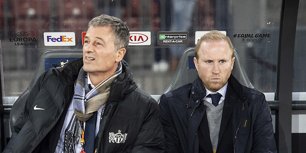 Sportchef Thomas Bickel und Ludovic Magnin haben nicht eitel Freude an ihren Spielern