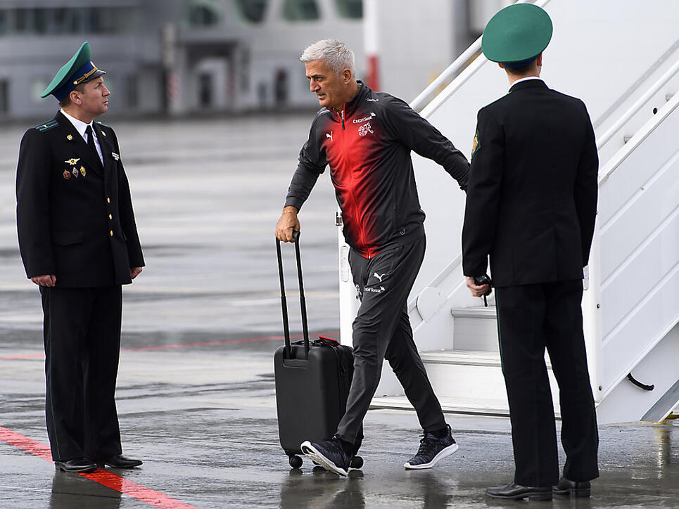 Vladimir Petkovic bei der Ankunft in Samara
