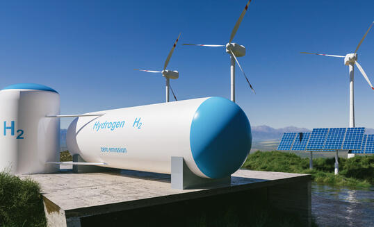 Hydrogen renewable energy production - hydrogen gas for clean el