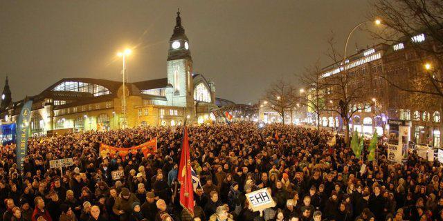 Anti-Pegida-Demo in Hamburg