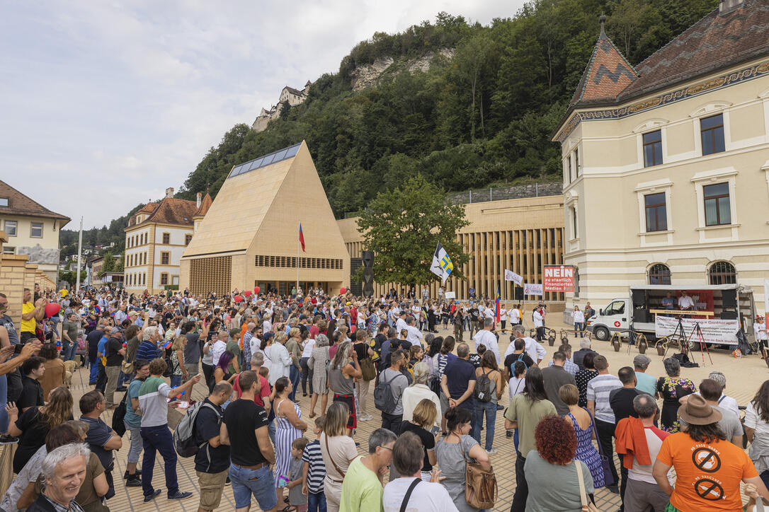 Corona Demo in Vaduz