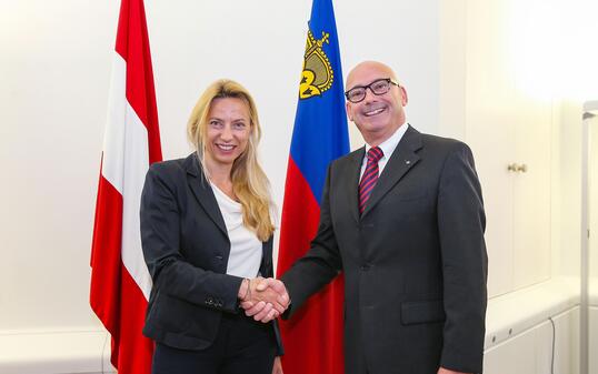 Liechtenstein Besuch Juliane Bogner-Strauss Mauro Pedrazzini