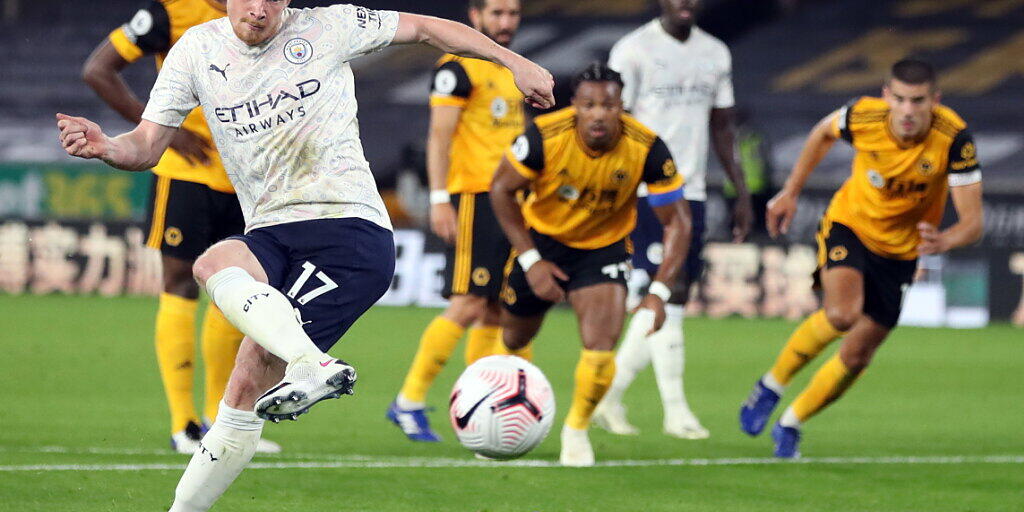 Der Belgier Kevin De Bruyne brachte Manchester City mit einem selbst herausgeholten und verwandelten Foulpenalty auf die Siegerstrasse
